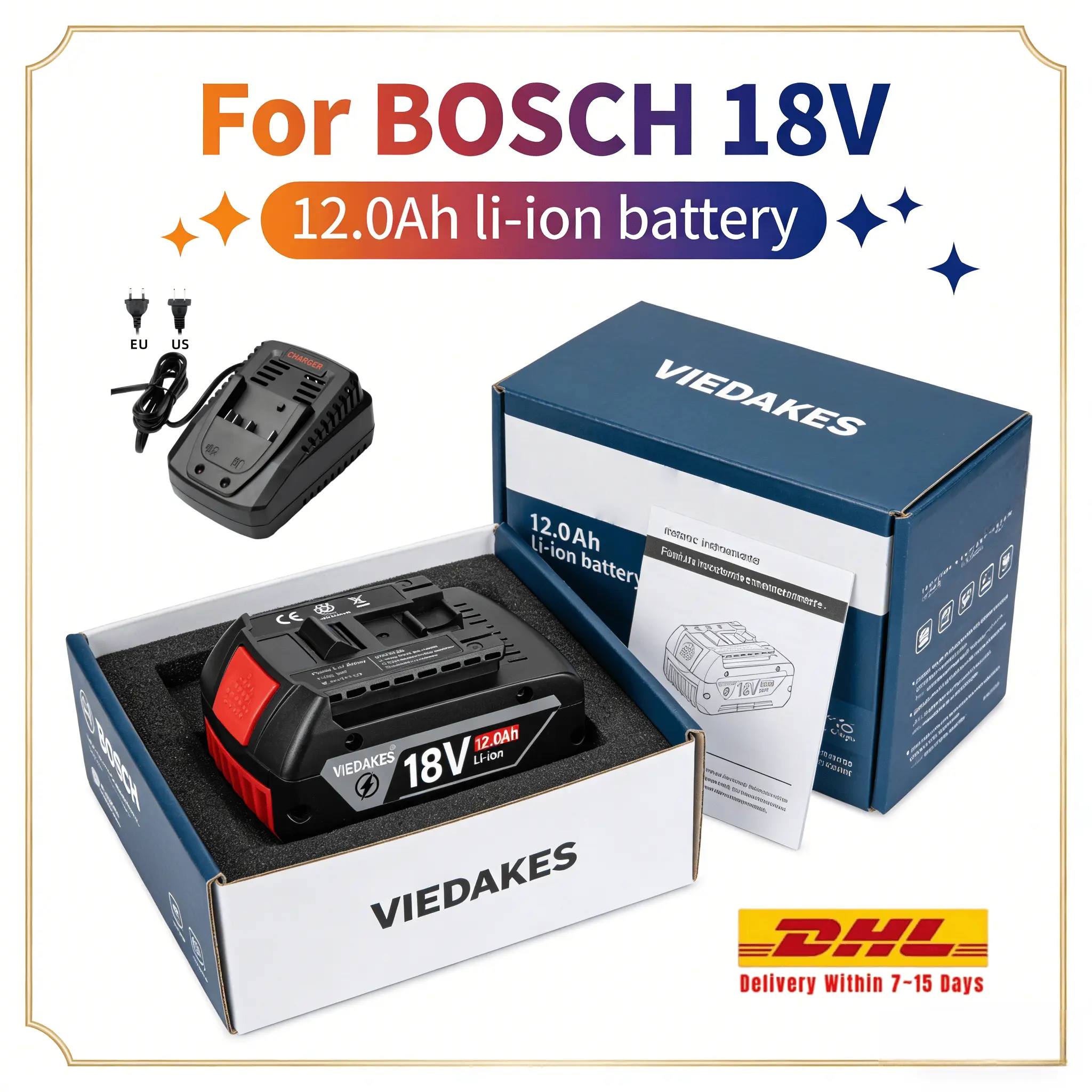 Power Tools Bosch - VIEDAKES for bosch 18v lithium battery