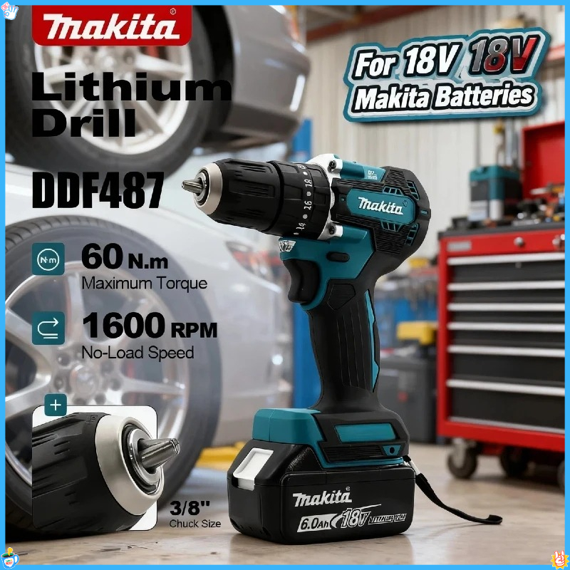 Makita DDF487 18V Electric Dri - Power Tools Impact ulasan dan harga