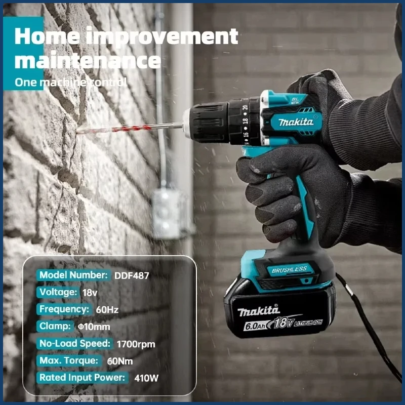 Makita DDF487 18V Electric Dri - Power Tools Impact ulasan dan harga
