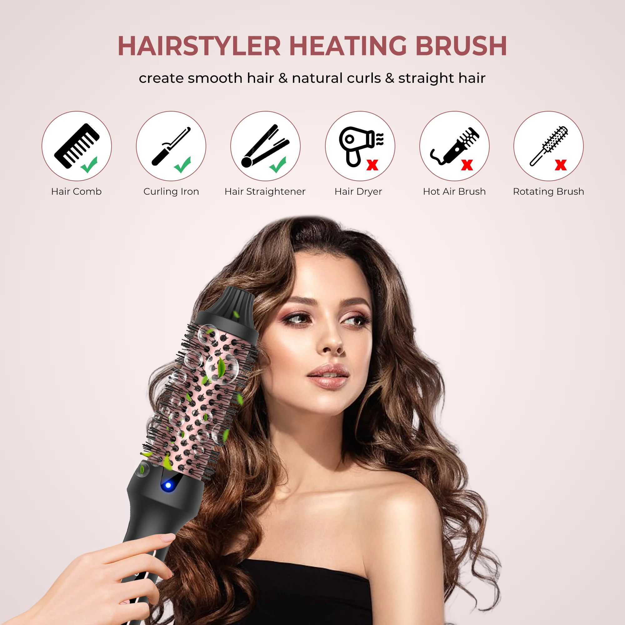 3 in1 Thermal Brush Ionic Heat - Power Tools Voltage ulasan dan harga