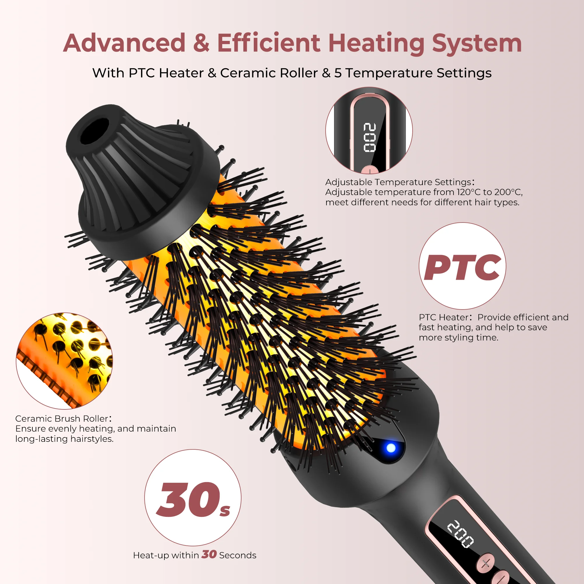 3 in1 Thermal Brush Ionic Heat - Power Tools Voltage ulasan dan harga