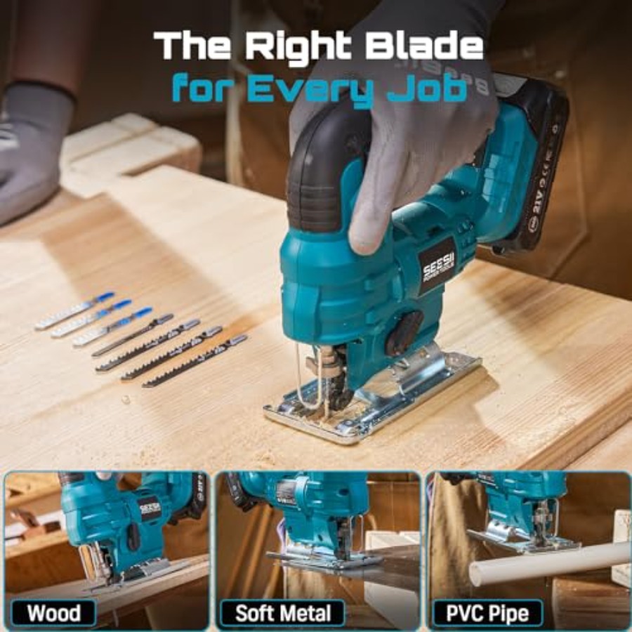 Cordless jigsaw for woodworkin - Jigsaw Orbital Blade ulasan dan harga
