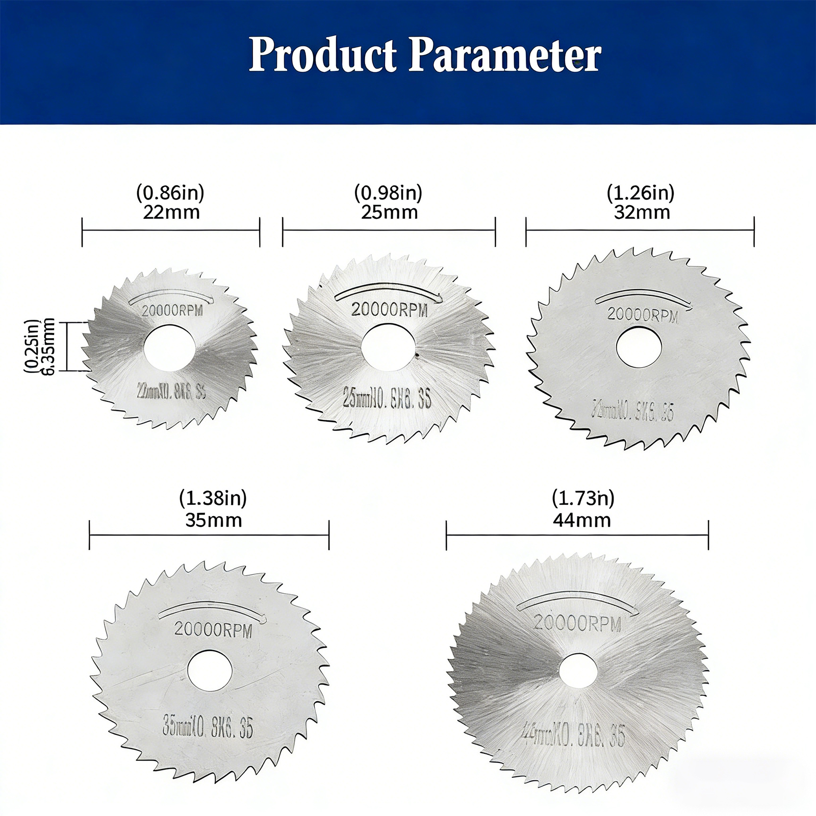 High Speed Steel Saw Disc 6Pcs - Power Tools Diy ulasan dan harga