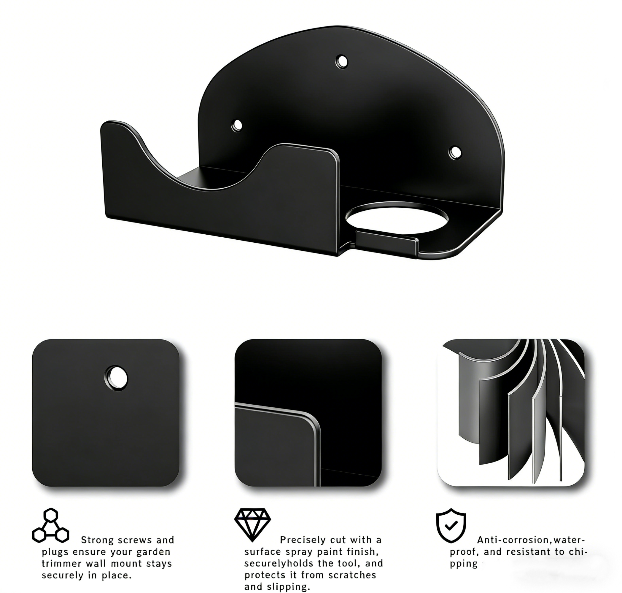 1 Black Wall Mounted Metal Too - Power Tools Store ulasan dan harga