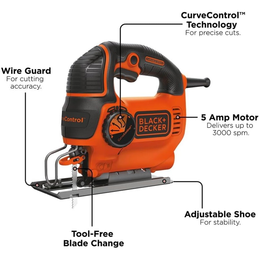 Jig Saw 5-Amp with 3 000 Blade - Jigsaw Orbital Blade ulasan dan harga