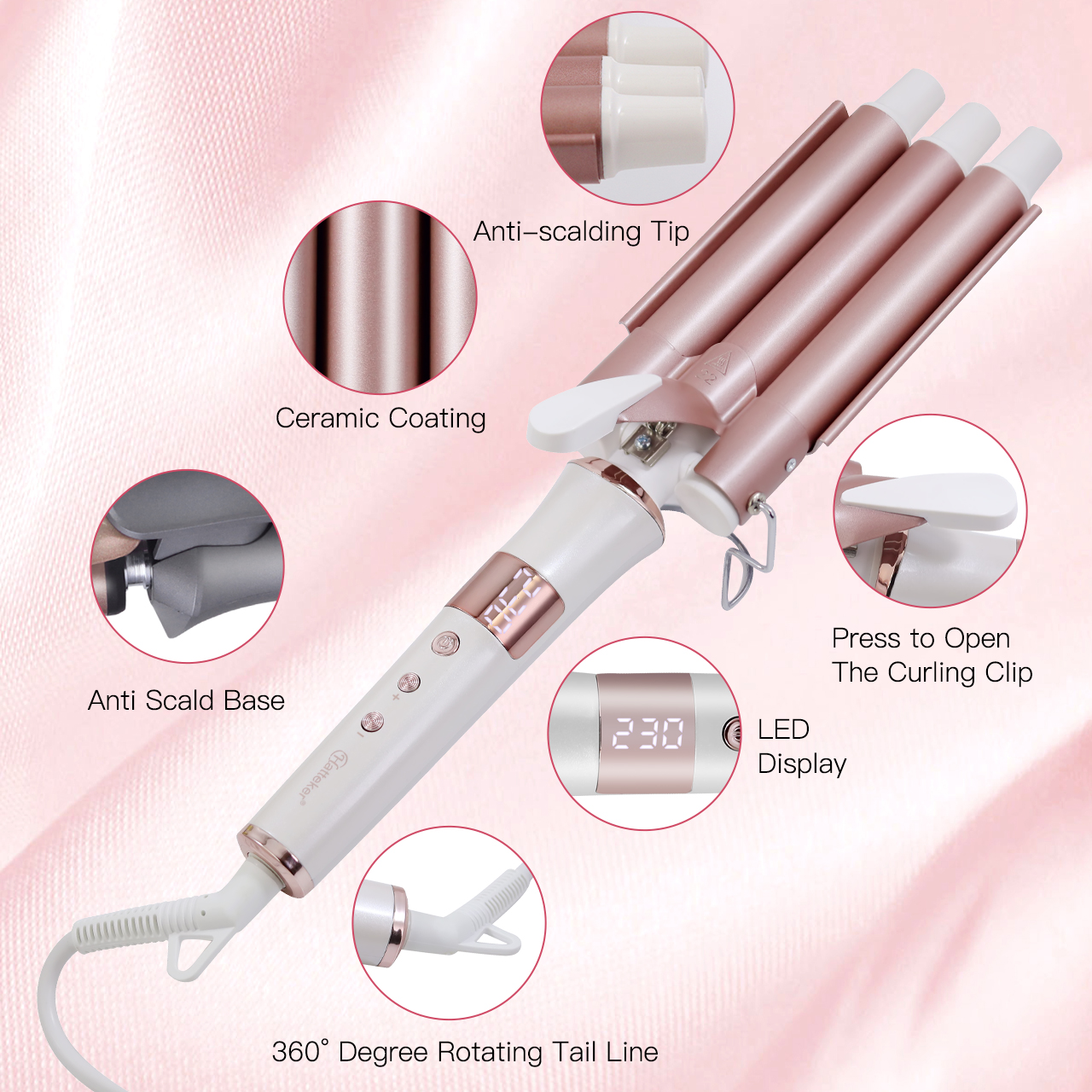 Hatteker Professional Hair Cur - Power Tools Voltage ulasan dan harga