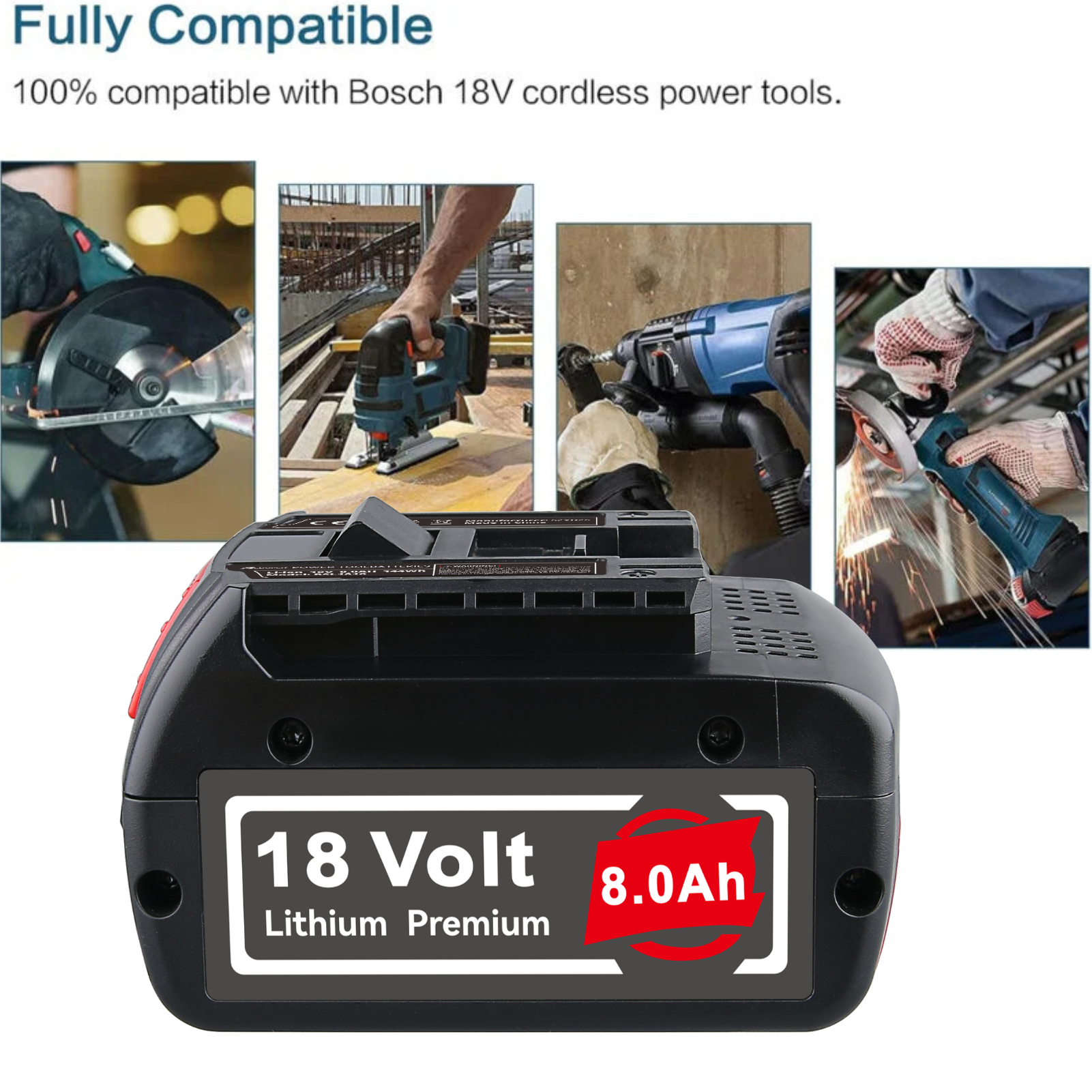 1/2/4Pcs BAT609 8.0Ah Li-on Re - Power Tools Bosch ulasan dan harga
