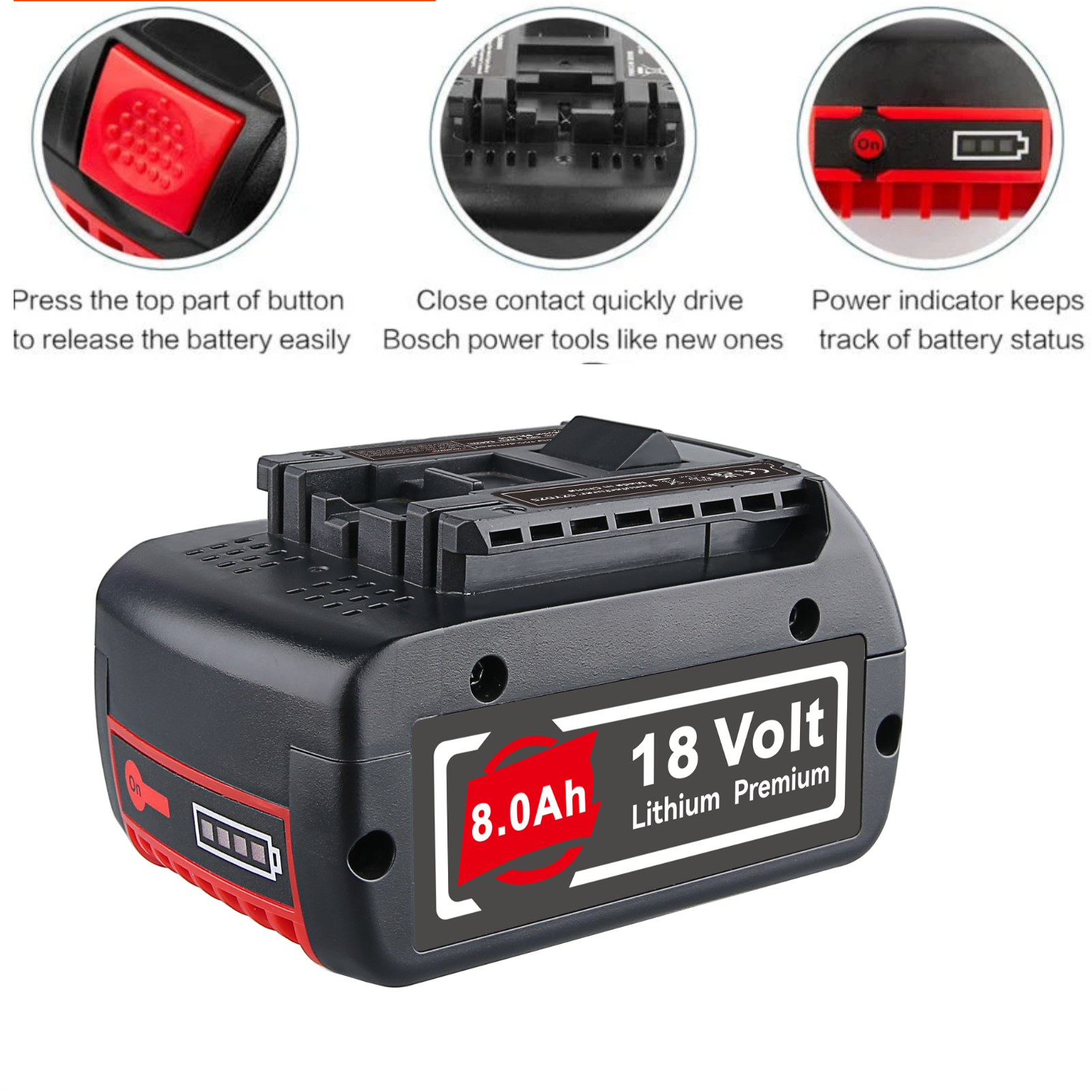 1/2/4Pcs BAT609 8.0Ah Li-on Re - Power Tools Bosch ulasan dan harga